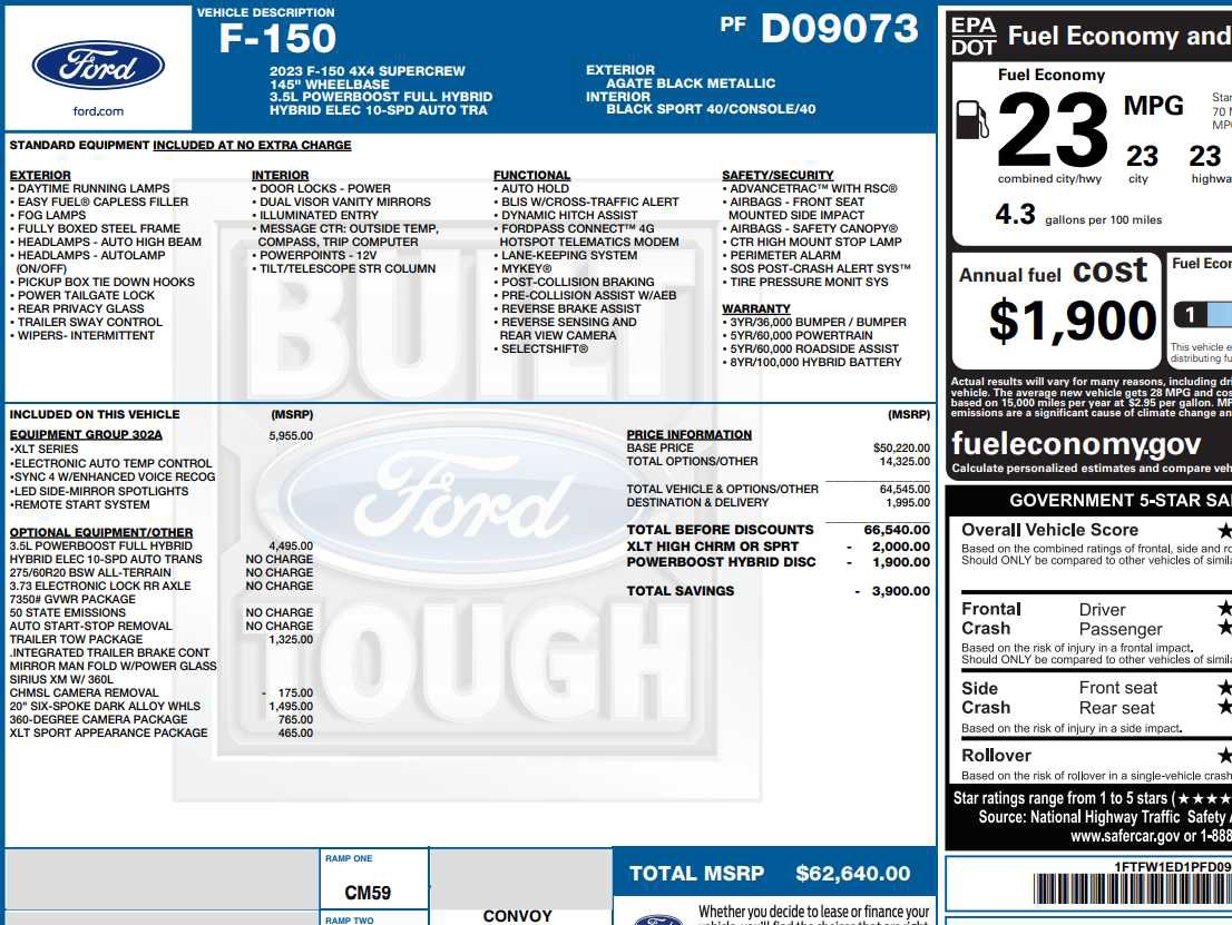 Used 2023 Ford F150 XLT w/ Equipment Group 302A High AWD/4WD image 2