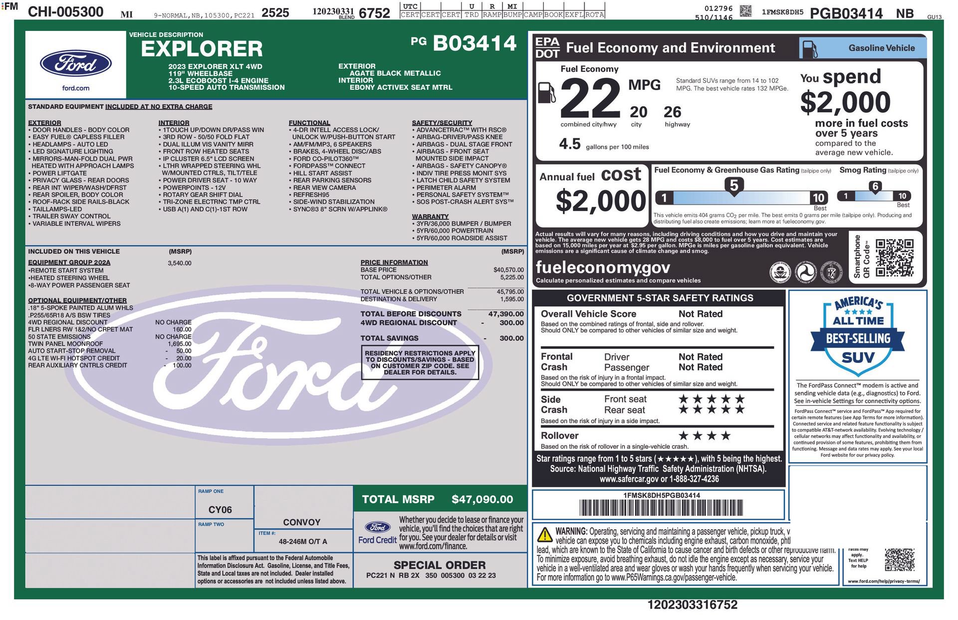 Used 2023 Ford Explorer XLT w/ Equipment Group 202A AWD/4WD image 3