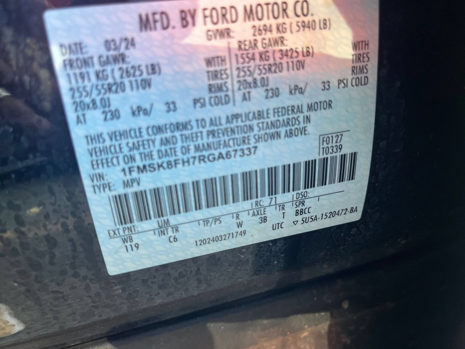 Used 2024 Ford Explorer Limited AWD/4WD image 29