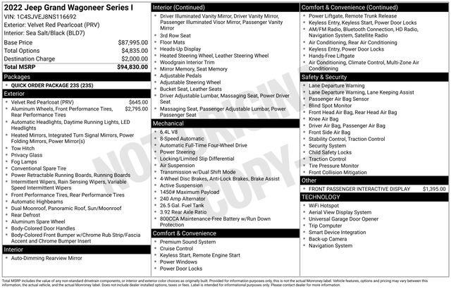 Used 2022 Jeep Grand Wagoneer Series I image 33