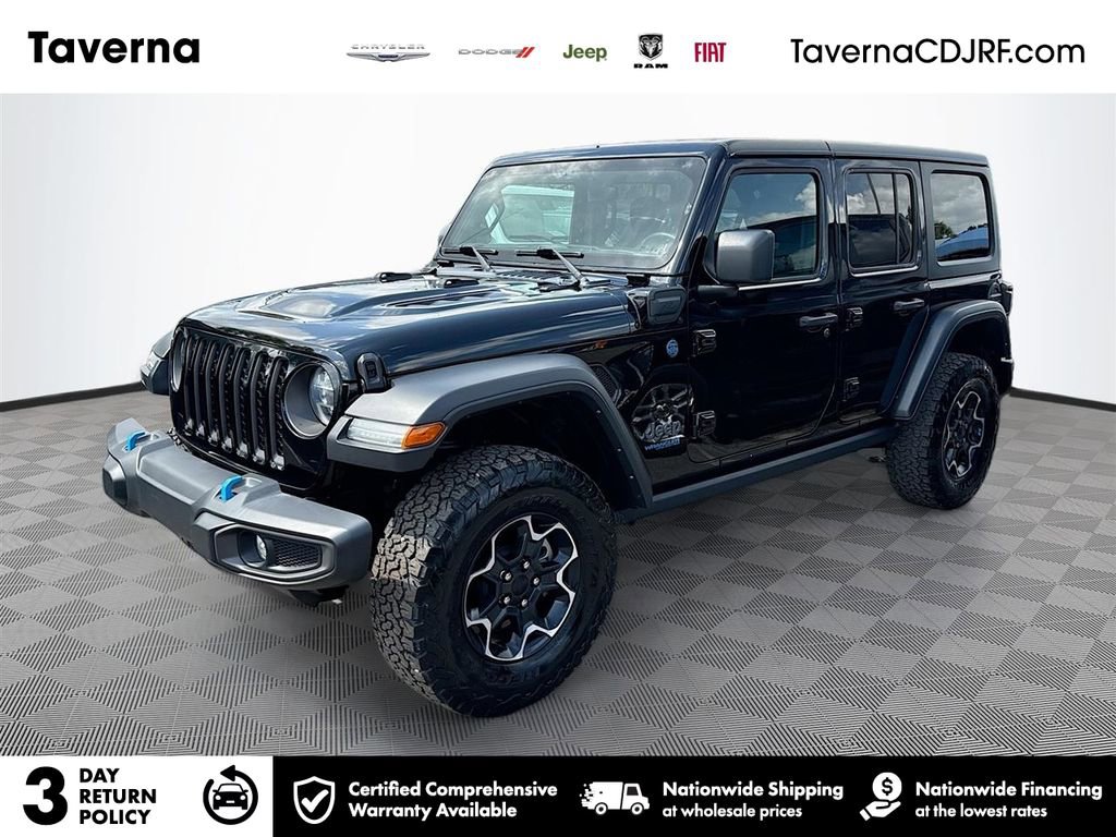 Used 2022 Jeep Wrangler Unlimited Rubicon 4xe w/ Cold Weather Group image 1