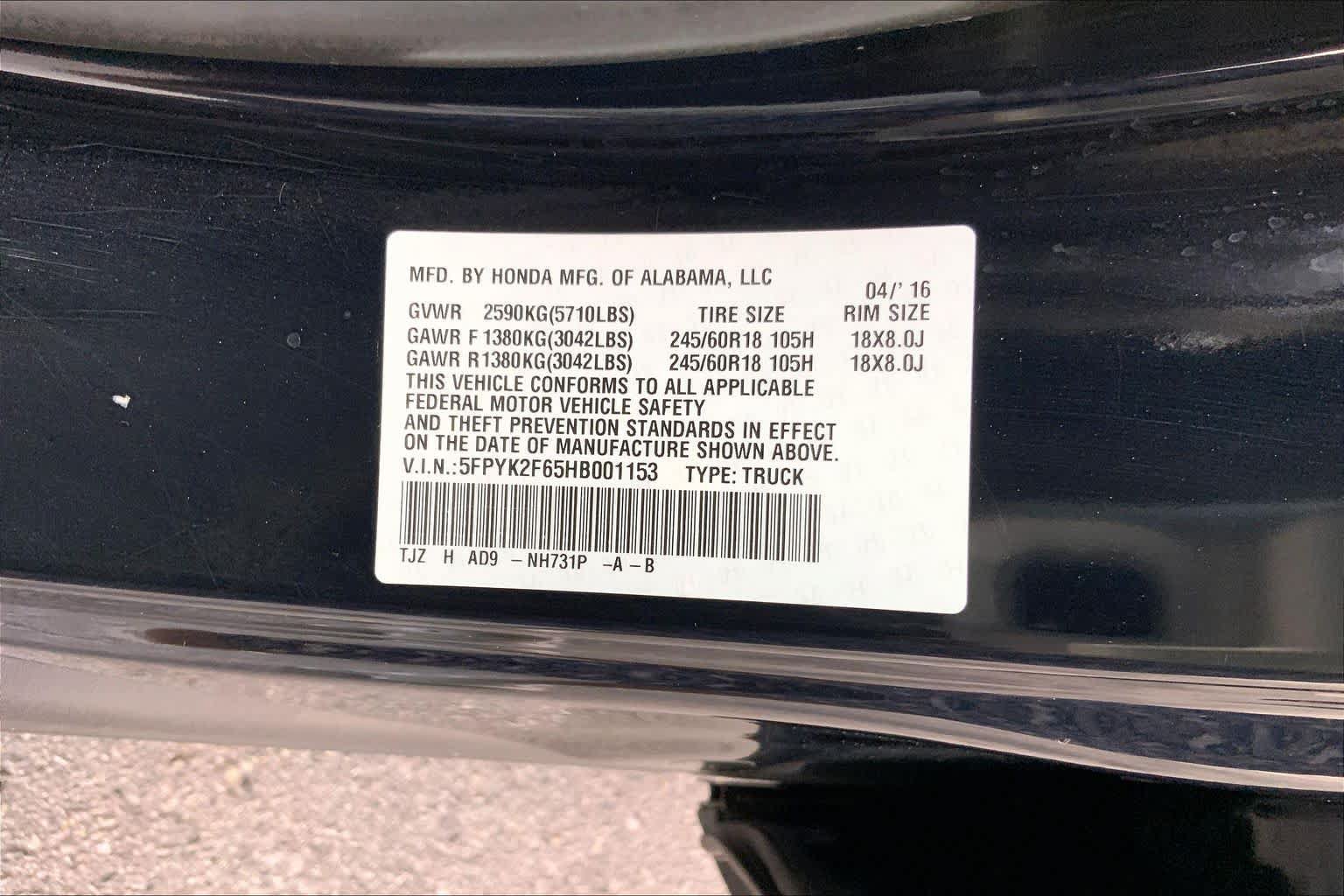 Used 2017 Honda Ridgeline RTL-T image 32