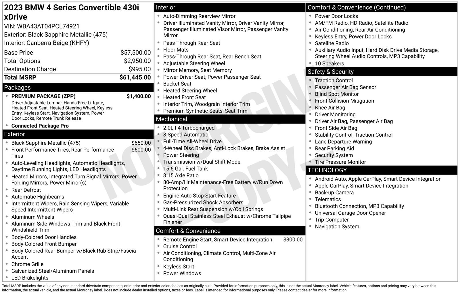 Used 2023 BMW 430i xDrive Convertible w/ Premium Package image 56