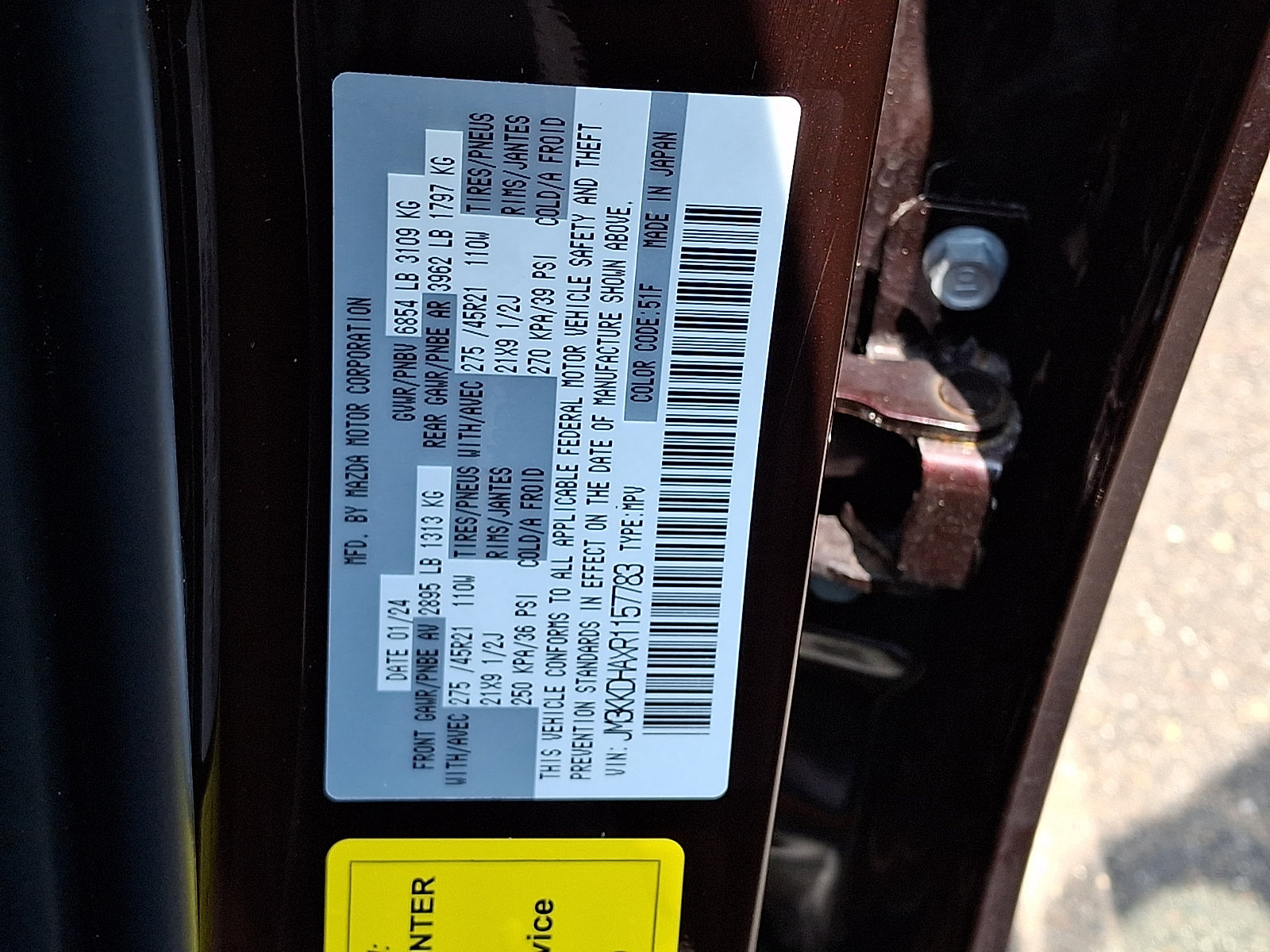 Certified 2024 MAZDA CX-90 Plug-In Hybrid w/ Premium Pkg AWD/4WD image 32