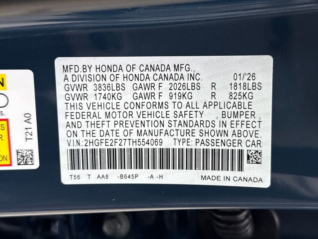 New 2026 Honda Civic LX image 28