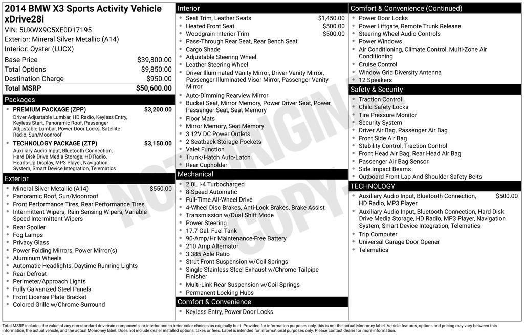 Used 2014 BMW X3 xDrive28i image 5