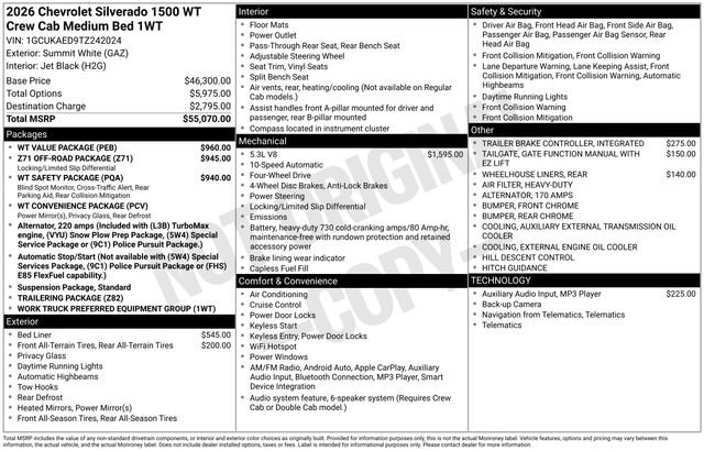 Used 2026 Chevrolet Silverado 1500 W/T w/ WT Value Package image 34