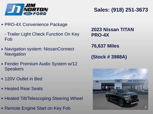 Used 2023 Nissan Titan PRO-4X w/ Pro-4x Convenience Package AWD/4WD image 40