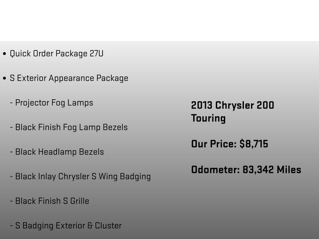 Used 2013 Chrysler 200 Touring w/ S Exterior Appearance Pkg image 6
