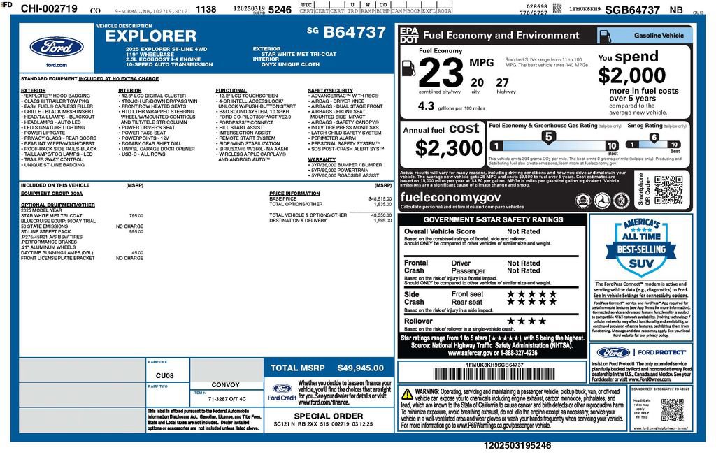 Used 2025 Ford Explorer ST-Line w/ ST-Line Street Pack image 4