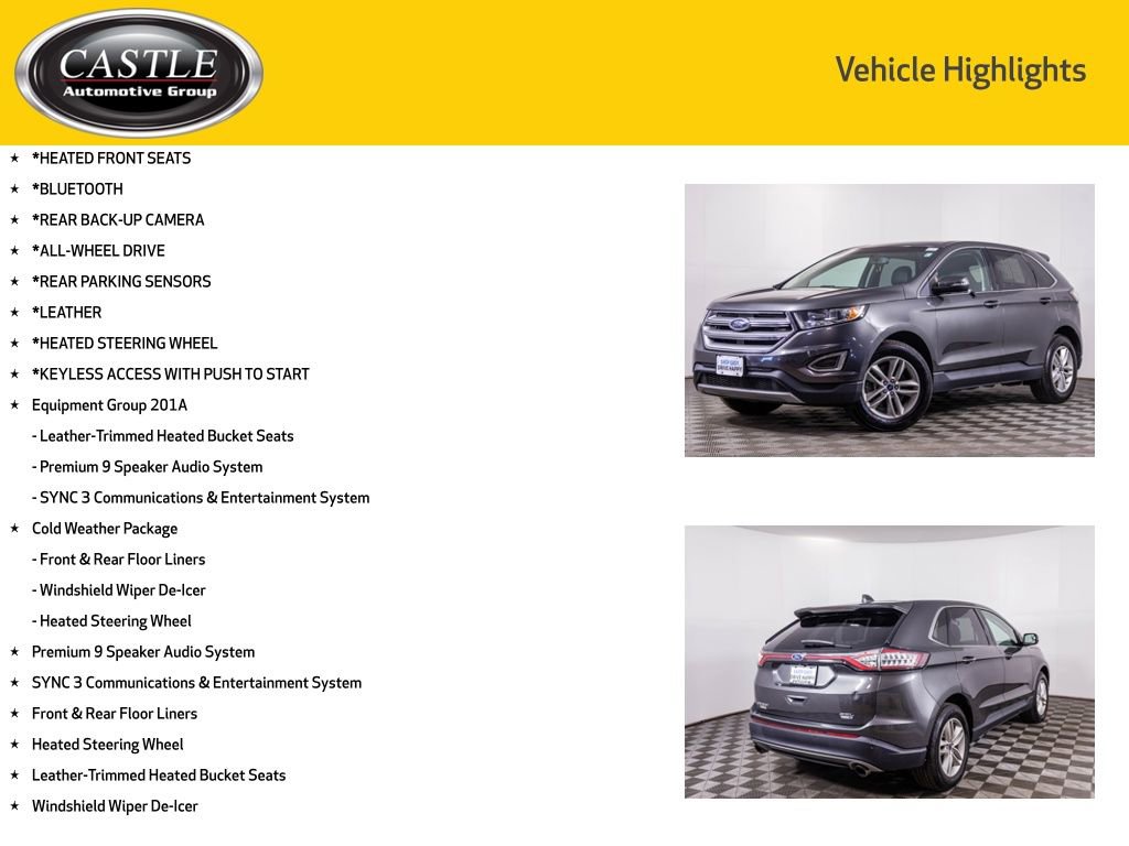 Used 2018 Ford Edge SEL w/ Equipment Group 201A image 3