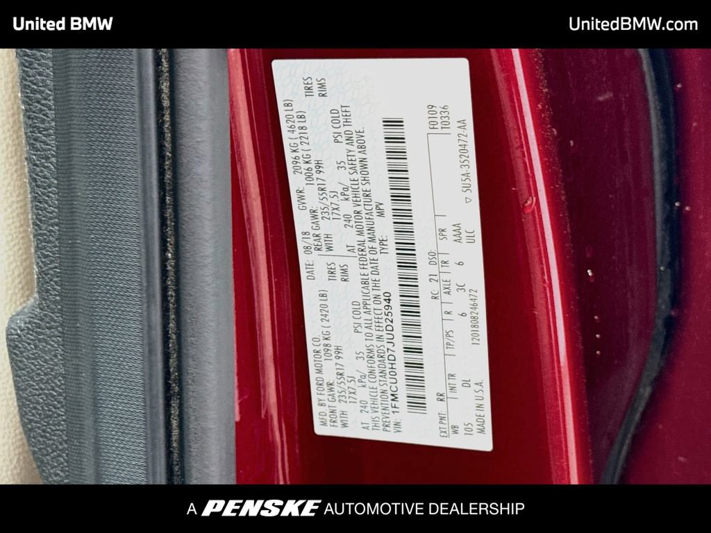 Used 2018 Ford Escape SEL FWD image 14