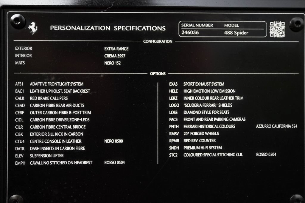 Certified 2019 Ferrari 488 Spider RWD image 56