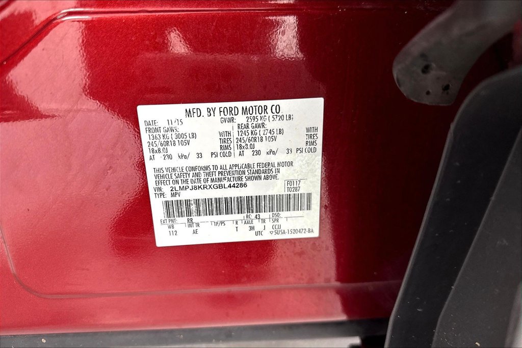 Used 2016 Lincoln MKX Select w/ Select Plus Package AWD/4WD image 21