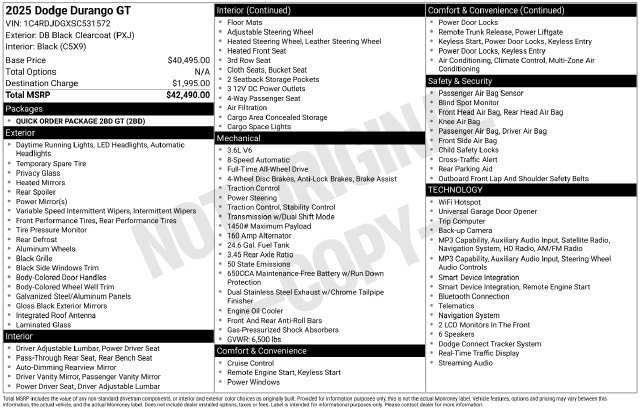 Used 2025 Dodge Durango GT AWD/4WD image 6