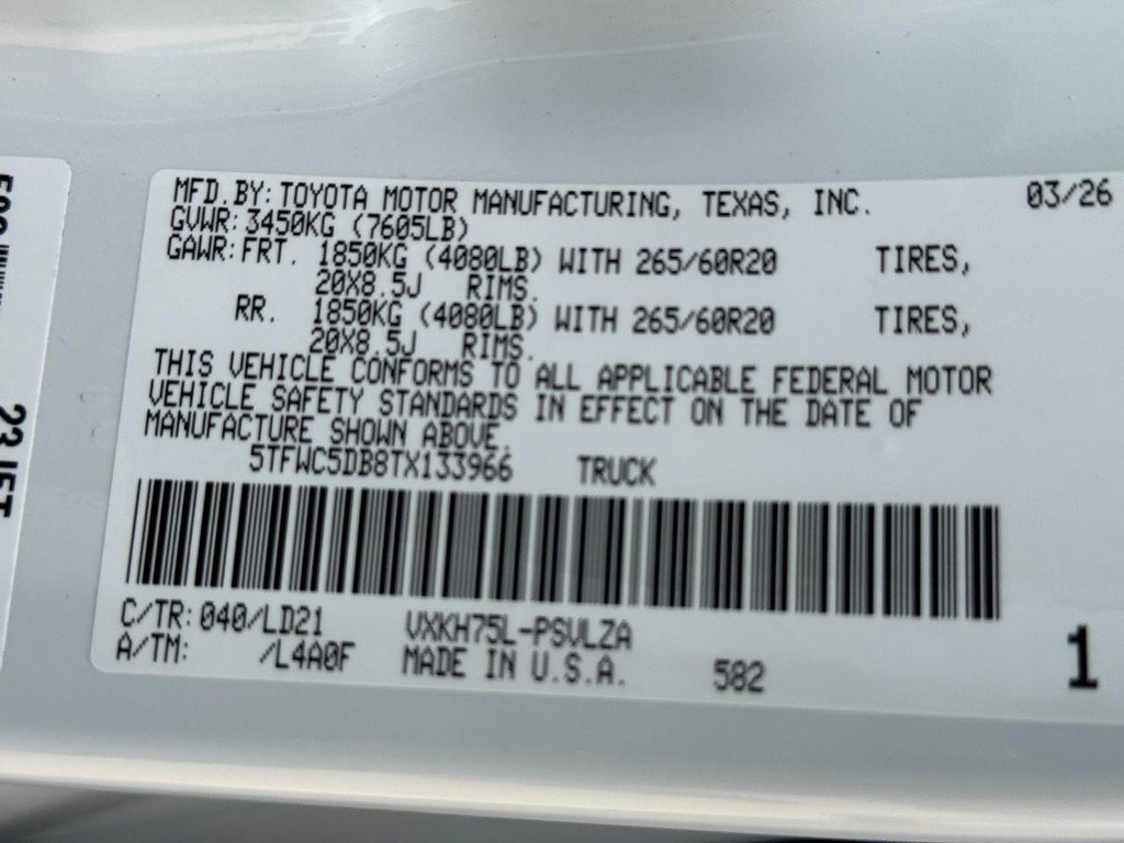 New 2026 Toyota Tundra Limited image 20