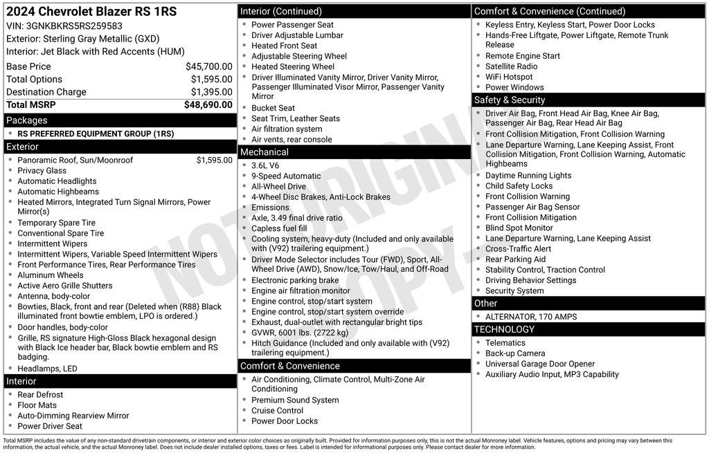 Certified 2024 Chevrolet Blazer RS image 25