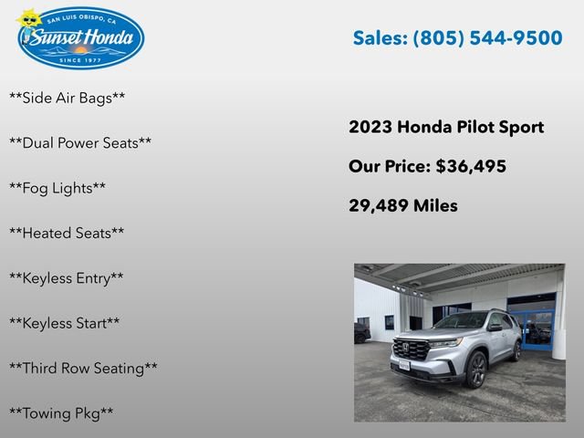 Certified 2023 Honda Pilot Sport image 8