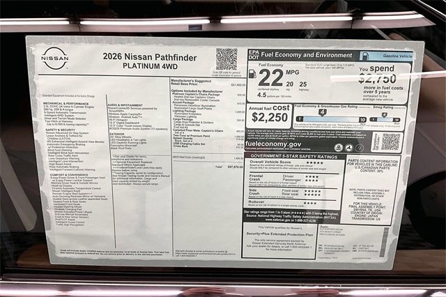 New 2026 Nissan Pathfinder Platinum image 40