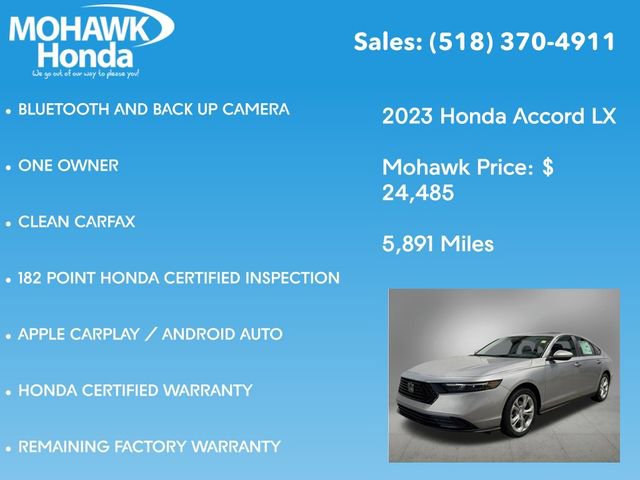 Certified 2023 Honda Accord LX image 8