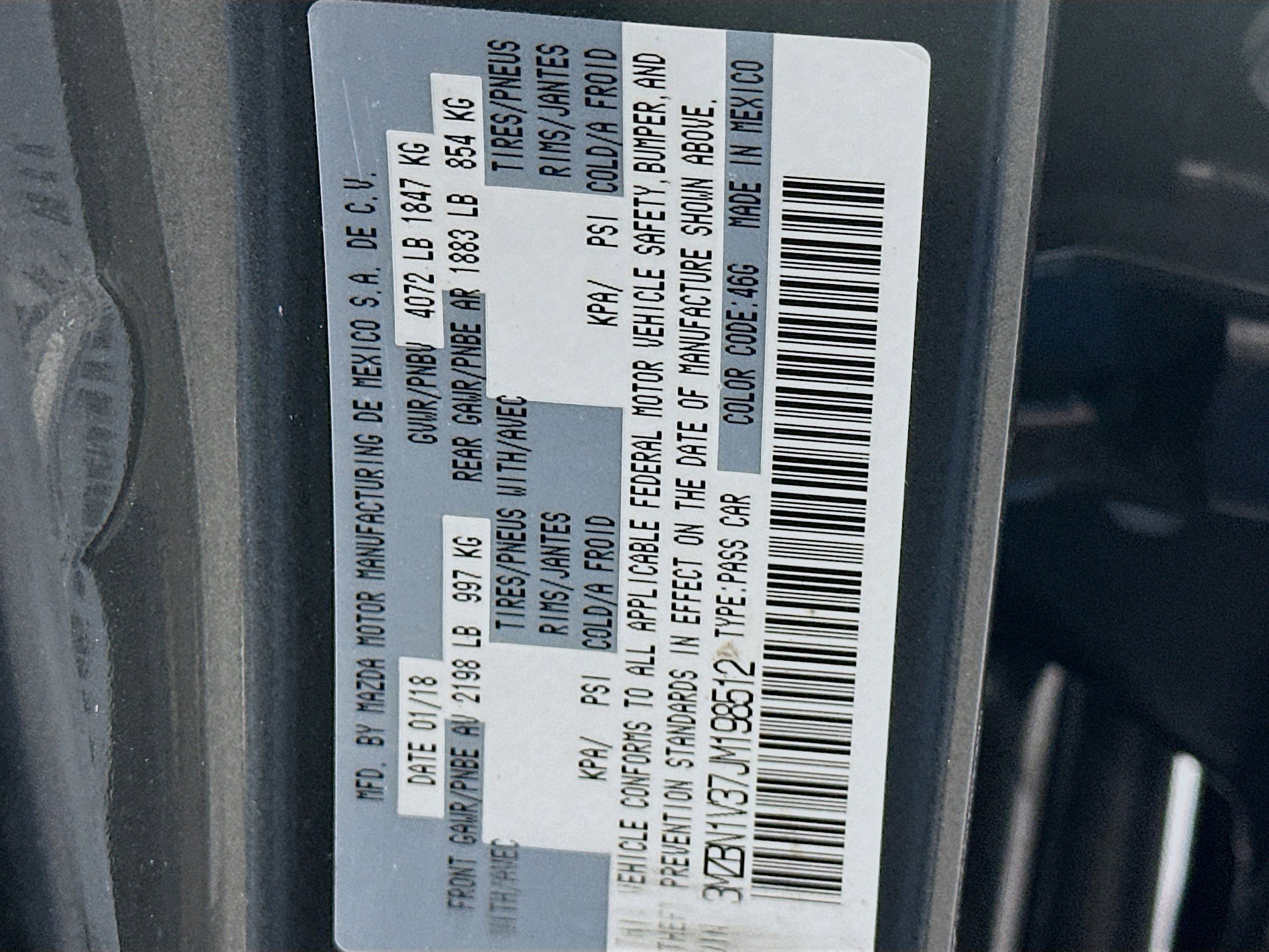 Used 2018 MAZDA MAZDA3 Touring image 12