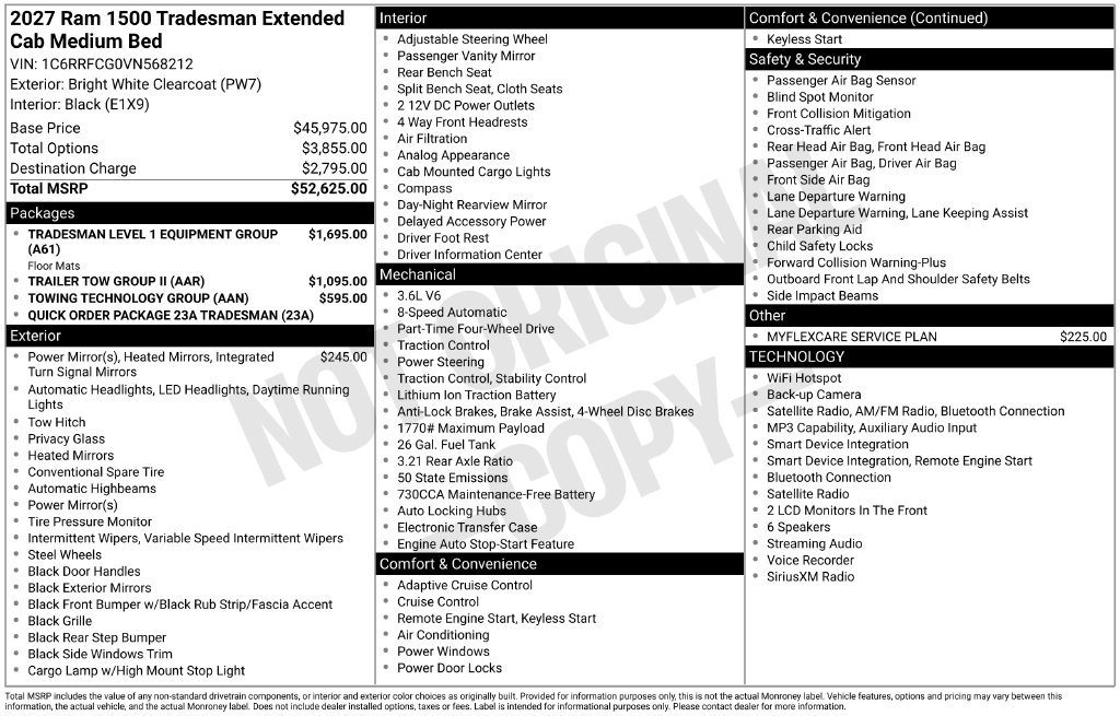 New 2027 RAM 1500 Tradesman AWD/4WD image 43
