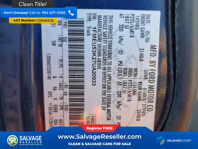 Used 2007 Ford Explorer Sport Trac Limited image 17