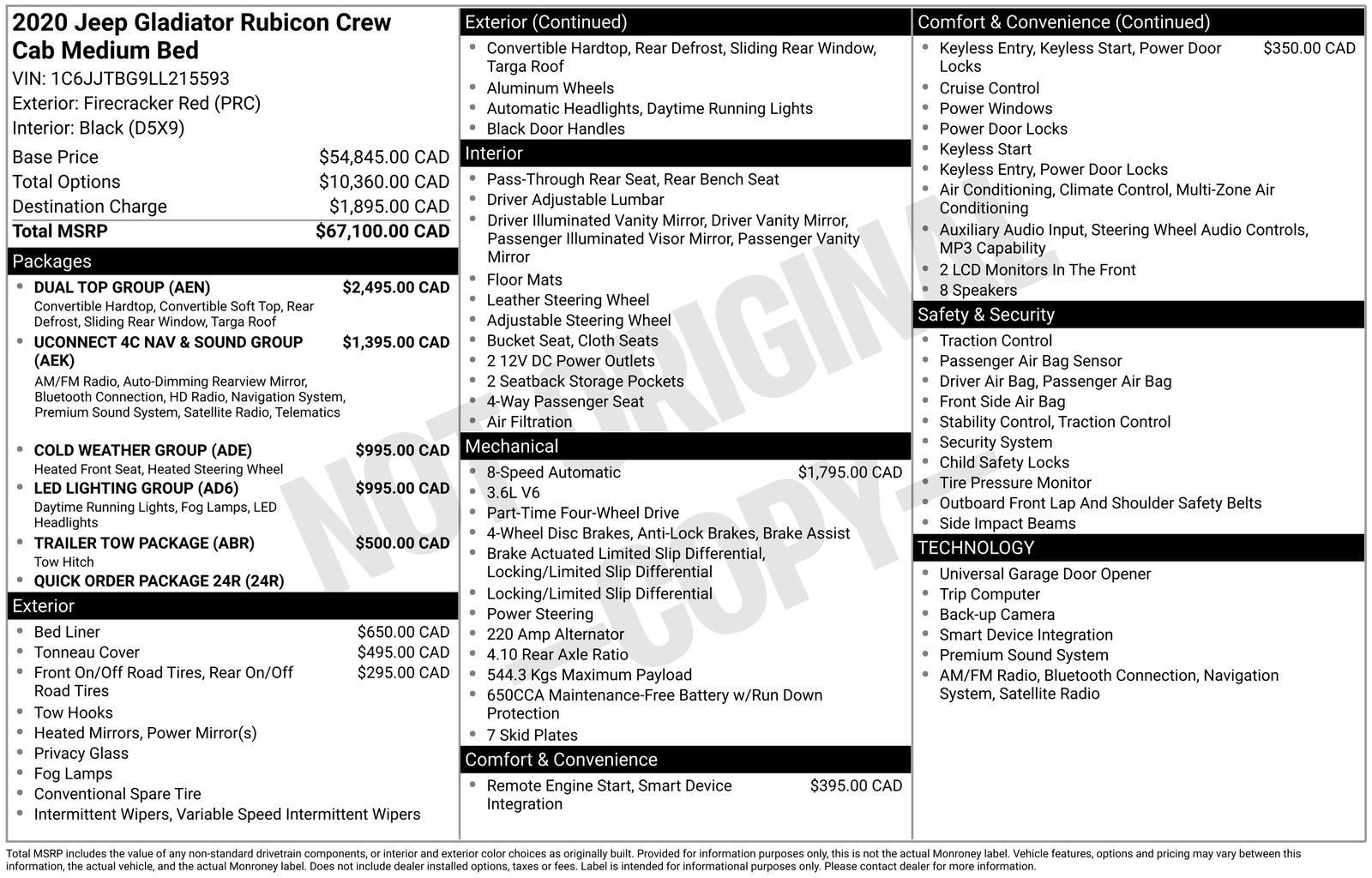 Used 2020 Jeep Gladiator Rubicon w/ Dual Top Group image 4