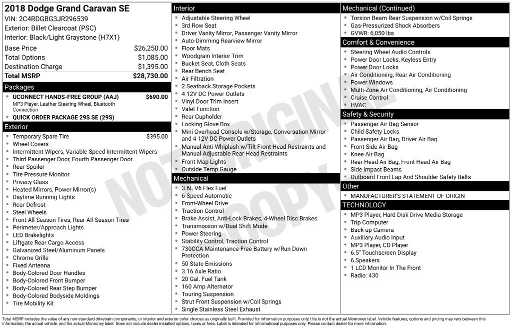 Used 2018 Dodge Grand Caravan SE w/ UConnect Hands-Free Group FWD image 25
