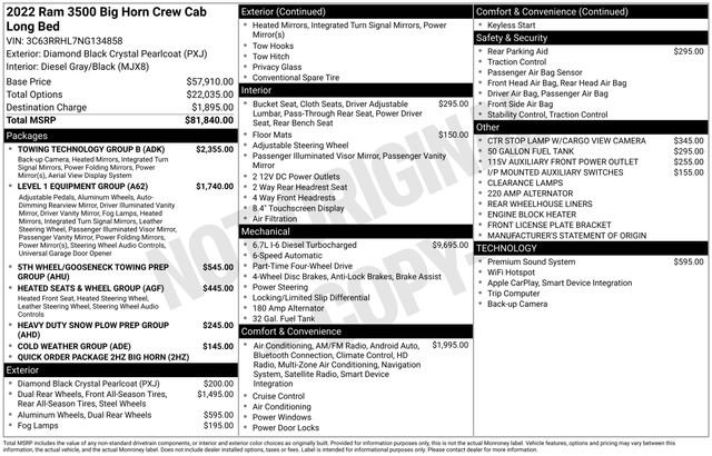 Used 2022 RAM 3500 Big Horn w/ Towing Technology Group B AWD/4WD image 17