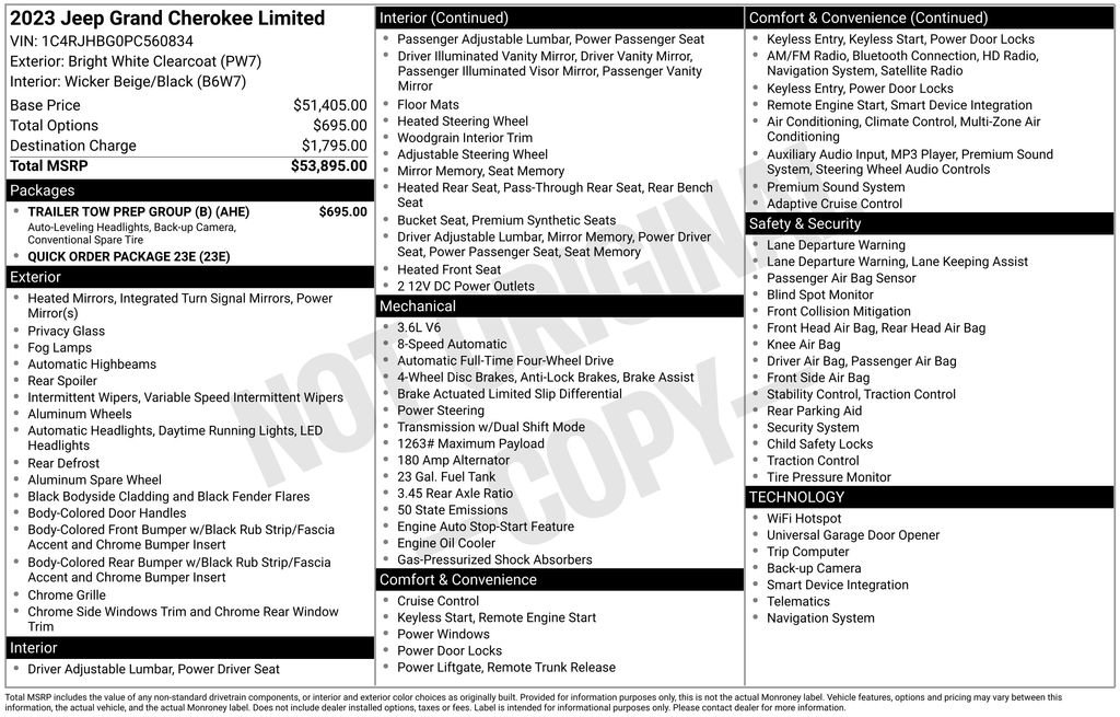 Used 2023 Jeep Grand Cherokee Limited w/ Trailer Tow Prep Group (B) image 15