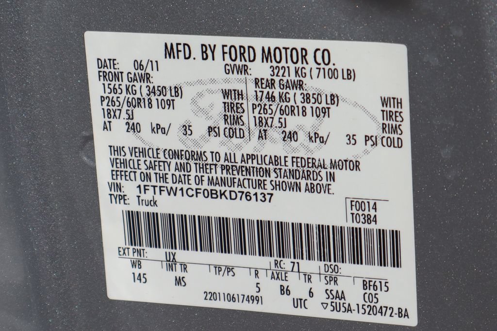 Used 2011 Ford F150 XLT w/ XLT Chrome Pkg RWD image 43
