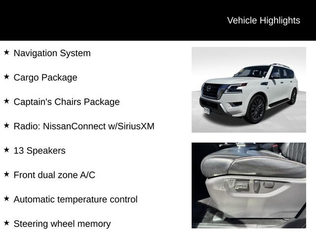 Used 2022 Nissan Armada Platinum w/ Captain's Chairs Package image 8