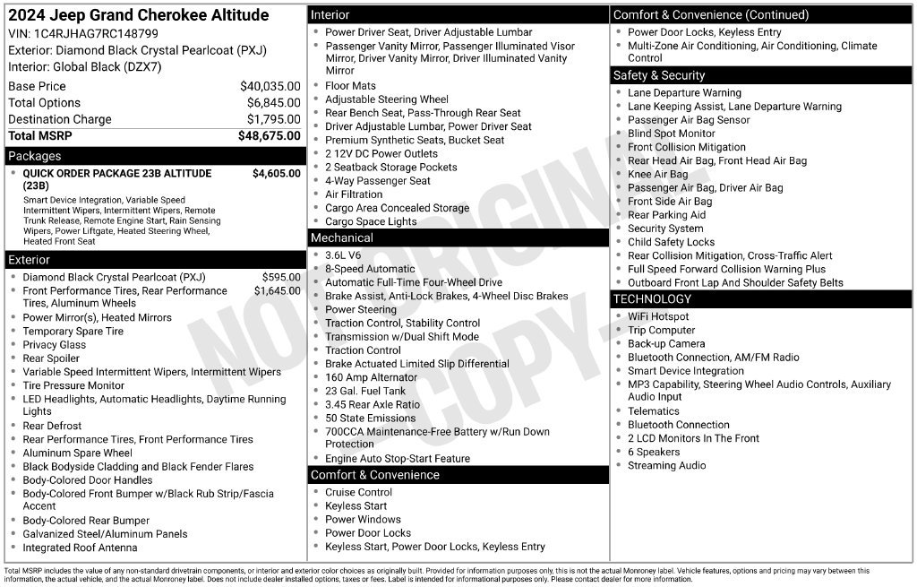 Used 2024 Jeep Grand Cherokee Altitude AWD/4WD image 26