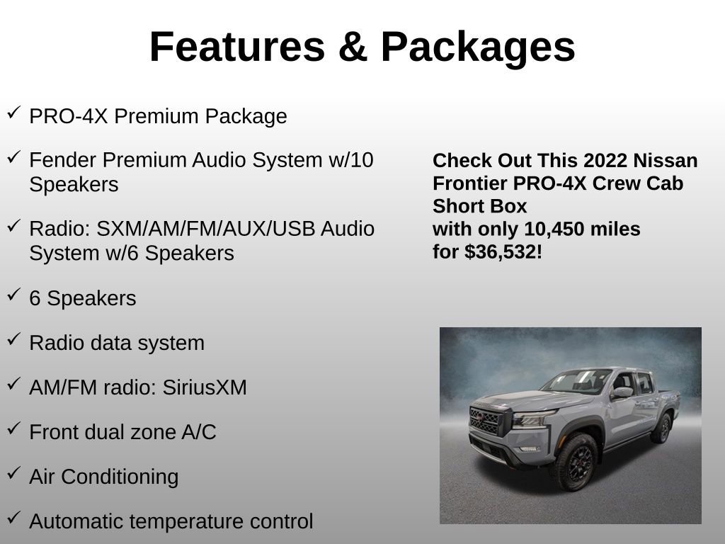 Used 2022 Nissan Frontier PRO-4X w/ Pro-4X Premium Package image 8