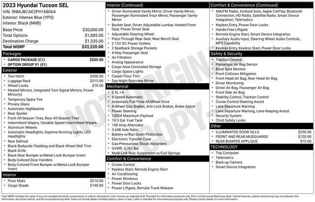 Used 2023 Hyundai Tucson SEL w/ Cargo Package AWD/4WD image 7