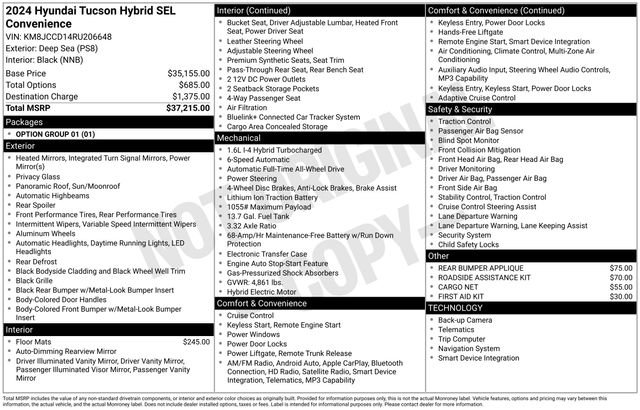 Certified 2024 Hyundai Tucson SEL AWD/4WD image 37