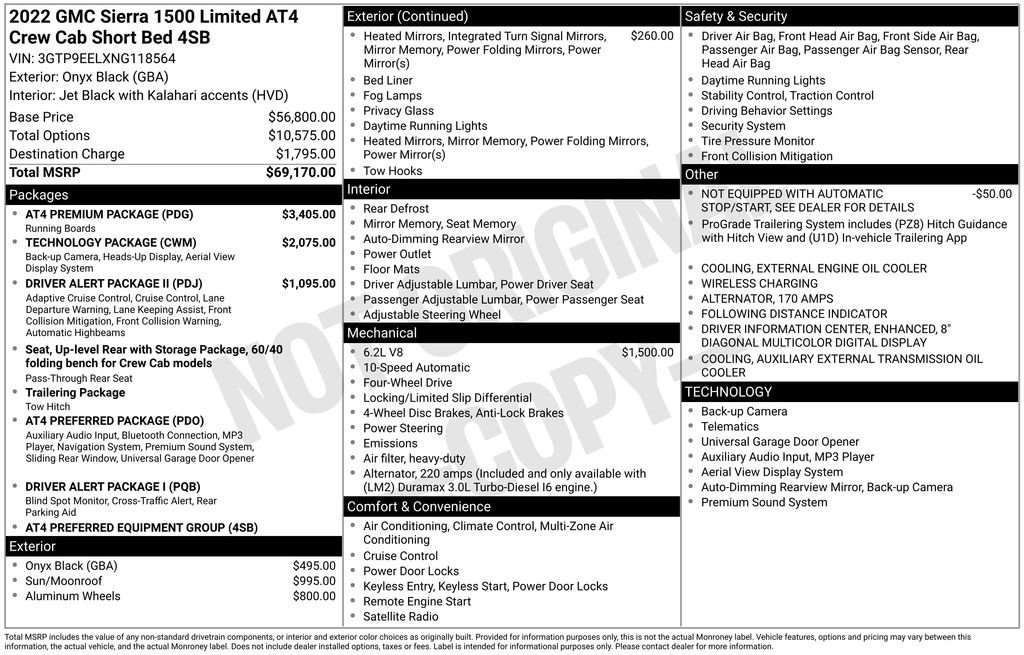 Used 2022 GMC Sierra 1500 AT4 w/ AT4 Premium Package image 58