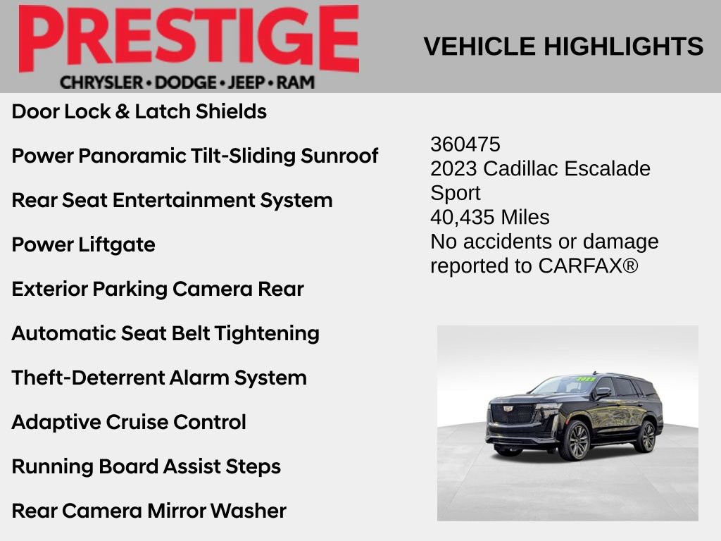 Used 2023 Cadillac Escalade Sport AWD/4WD image 4