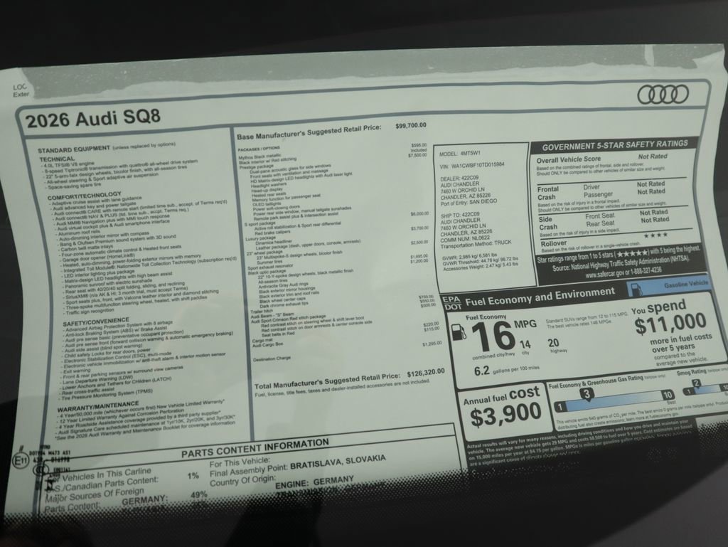 New 2026 Audi SQ8 Prestige image 9