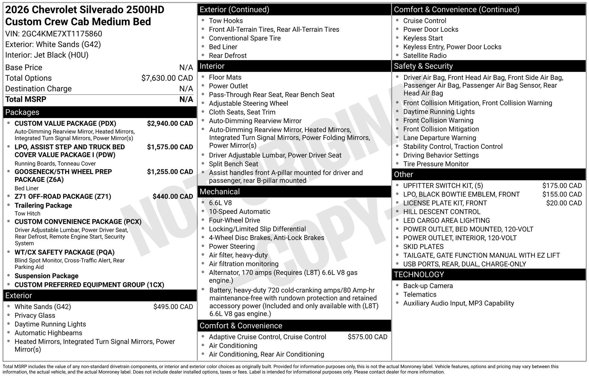 New 2026 Chevrolet Silverado 2500 Custom w/ Custom Value Package image 5