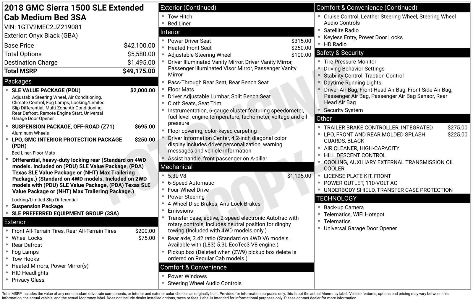 Used 2018 GMC Sierra 1500 SLE w/ SLE Value Package image 35