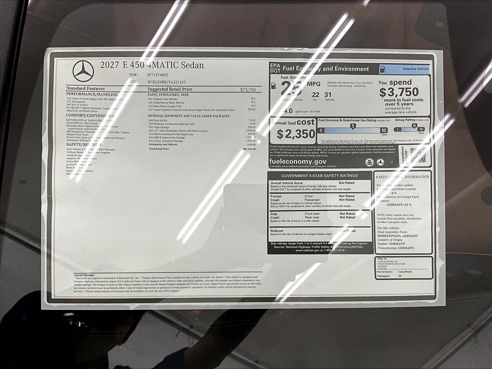 New 2027 Mercedes-Benz E 450 4MATIC Sedan image 17