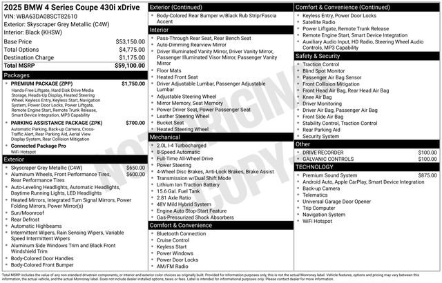 Used 2025 BMW 430i xDrive Coupe w/ Premium Package image 43