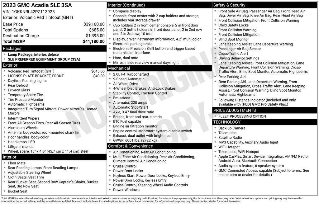Used 2023 GMC Acadia SLE AWD/4WD image 5