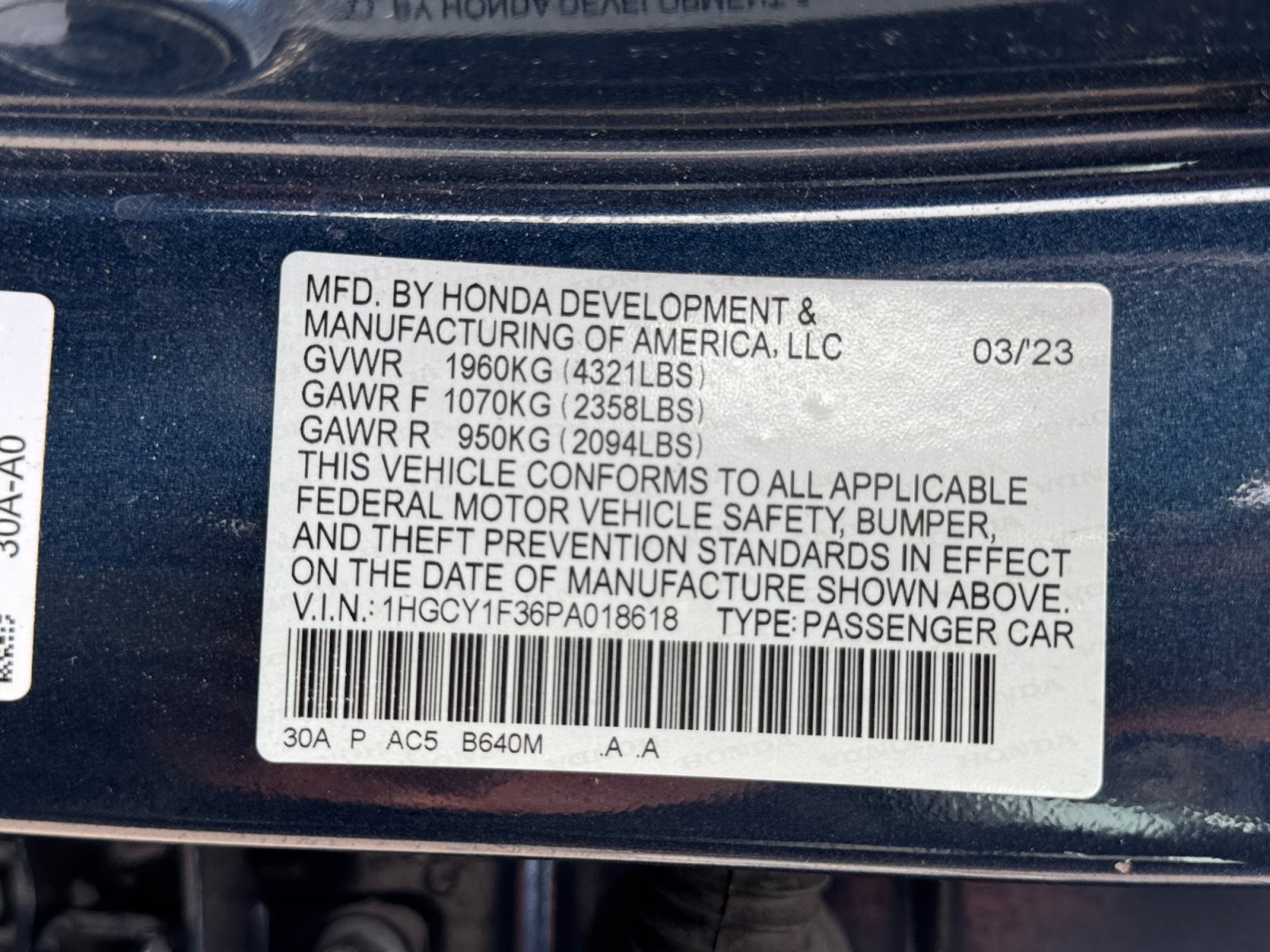 Used 2023 Honda Accord EX image 14