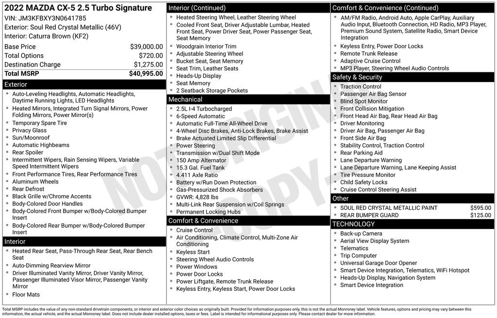 Used 2022 MAZDA CX-5 Signature image 36