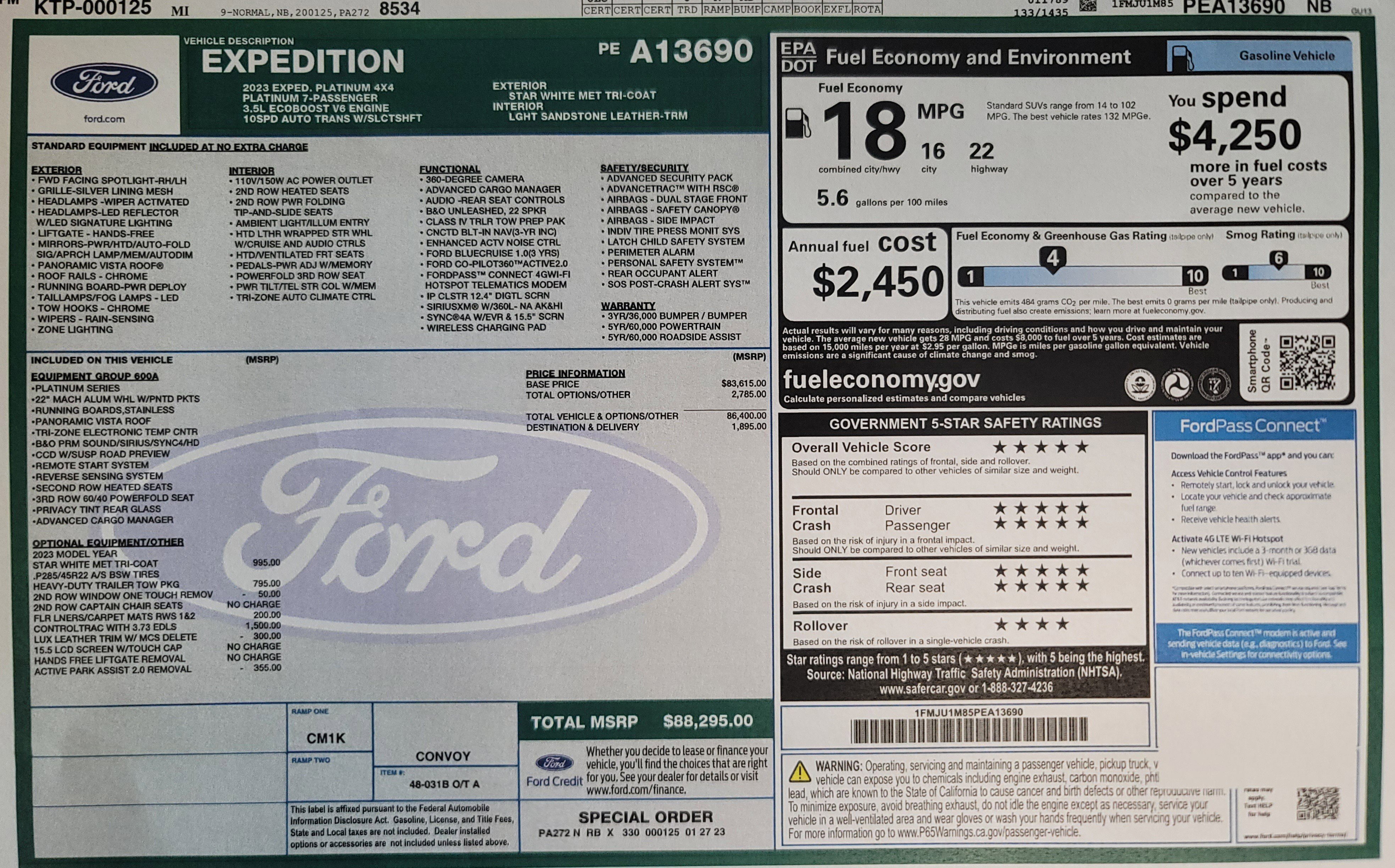 Used 2023 Ford Expedition Platinum image 2