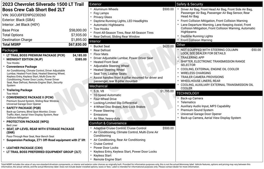 Certified 2023 Chevrolet Silverado 1500 LT Trail Boss w/ LT Trail Boss Premium Package AWD/4WD image 7