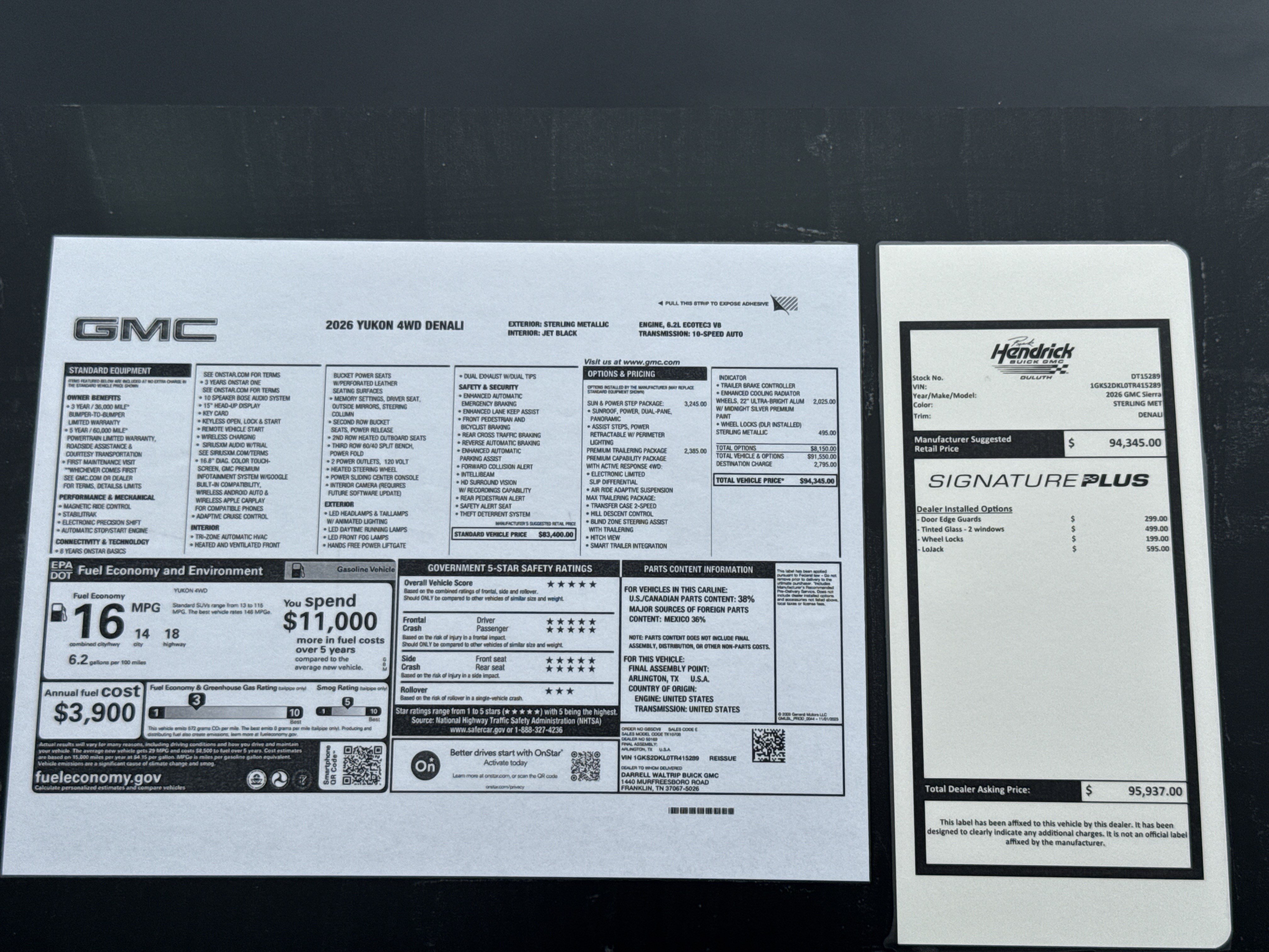 New 2026 GMC Yukon Denali w/ Sun & Power Step Package AWD/4WD image 42